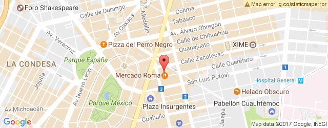 Mapa de ubicación de BENDITA PALETA, MERCADO ROMA