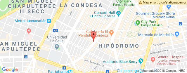 Mapa de ubicación de EL DIABLITO GASTROFONDA, CONDESA