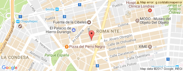 Mapa de ubicación de DON ERAKI, ROMA NORTE