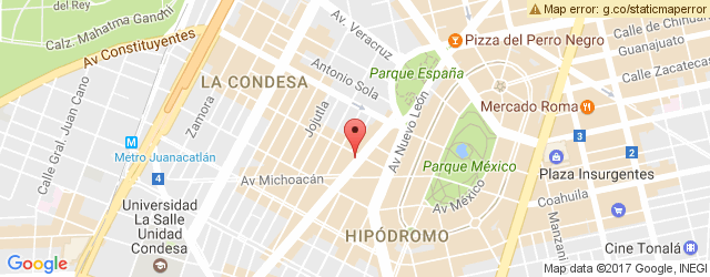 Mapa de ubicación de AREZZO CAFÉ, CONDESA