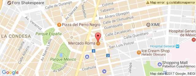 Mapa de ubicación de TRES GALEONES, MERCADO ROMA