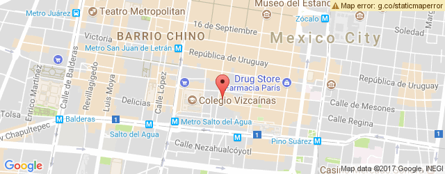 Mapa de ubicación de MEXICANO BAR