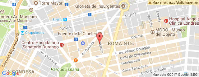 Mapa de ubicación de ROMA QUINCE