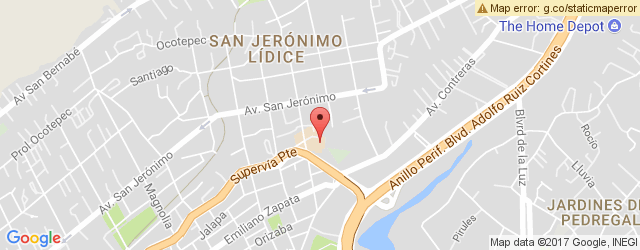 Mapa de ubicación de THE BEER BOX, SAN JERÓNIMO