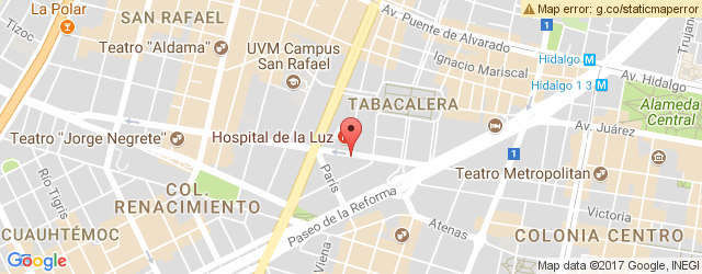 Mapa de ubicación de LA BACINICA, CENTRO