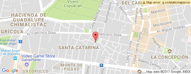 Mapa de ubicación de LA CASITA, COYOACÁN