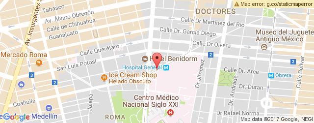 Mapa de ubicación de DELICHURROS, HOSPITAL GENERAL
