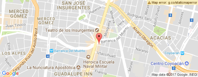 Mapa de ubicación de QUEBRACHO, INSURGENTES SUR