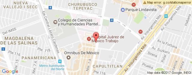 Mapa de ubicación de WINGS, HOSPITAL JUÁREZ