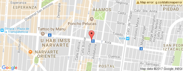 Mapa de ubicación de LOS BISQUETS OBREGÓN, XOLA