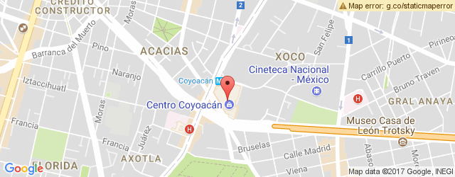Mapa de ubicación de CAFÉ PALACIO, COYOACÁN