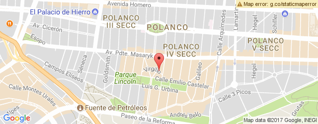 Mapa de ubicación de SLIDERS BURGUER SHOP, POLANCO