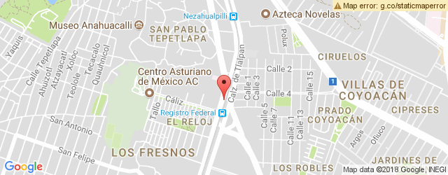 Mapa de ubicación de TACOS XOTEPINGO, TLALPAN