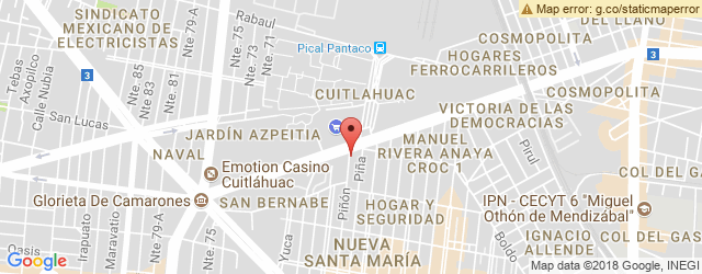 Mapa de ubicación de LITTLE CAESARS PIZZA, CUITLÁHUAC