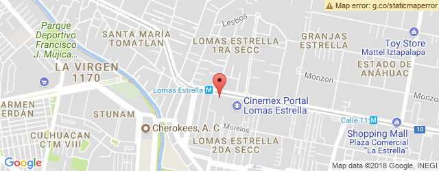 Mapa de ubicación de LITTLE CAESARS PIZZA, LOMAS ESTRELLA
