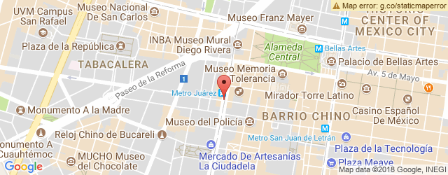 Mapa de ubicación de LITTLE CAESARS PIZZA METRO JUÁREZ