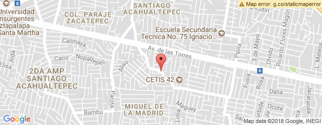 Mapa de ubicación de LITTLE CAESARS PIZZA, CARMELO PÉREZ