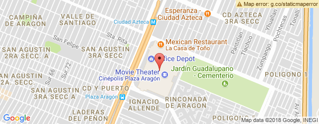 Mapa de ubicación de PERROS Y BURROS, MULTIPLAZA ARAGÓN