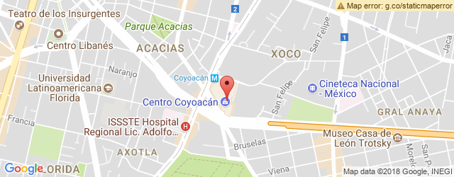 Mapa de ubicación de CHOCOLATES R. PICARD, CENTRO COYOACÁN