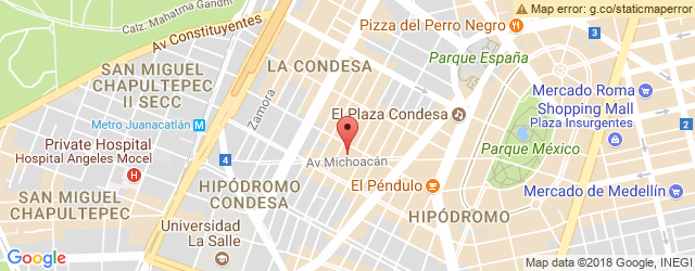 Mapa de ubicación de DOMINO'S PIZZA, CONDESA