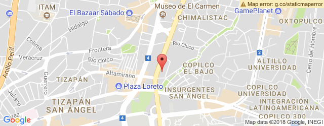 Mapa de ubicación de LA CASA DE TOÑO, INSURGENTES