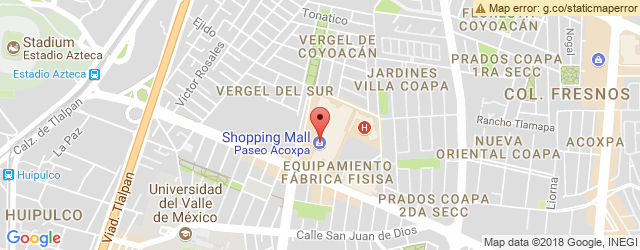 Mapa de ubicación de LAS JUANAS, PASEOS ACOXPA