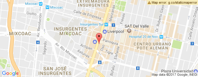 Mapa de ubicación de GINO'S, GALERÍAS