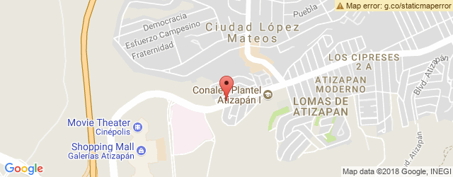 Mapa de ubicación de COMICX, ATIZAPÁN