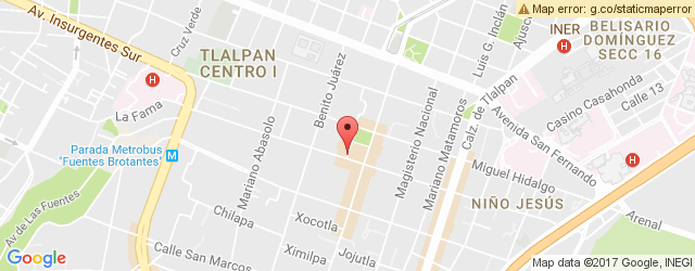 Mapa de ubicación de LA SELVA CAFÉ, TLALPAN