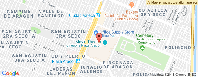 Mapa de ubicación de 60'S BURGER, MULTIPLAZA ARAGÓN