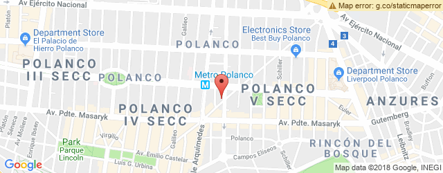 Mapa de ubicación de LA BARRA, COCINA DE MAR POLANCO