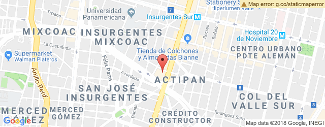 Mapa de ubicación de ASADOR LA VACA ARGENTINA, TORRE MANACAR