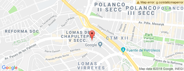 Mapa de ubicación de BOTTEGA CULINARIA LOMAS
