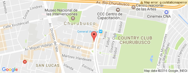 Mapa de ubicación de CHURROS & RESTAURANTES EL DORADO, CHURUBUSCO