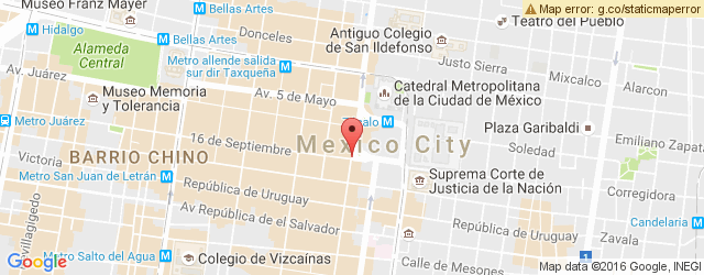 Mapa de ubicación de CAFETERÍA HOTEL CIUDAD DE MÉXICO