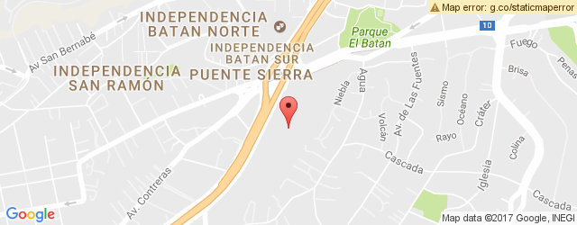 Mapa de ubicación de SANBORNS, PEDREGAL