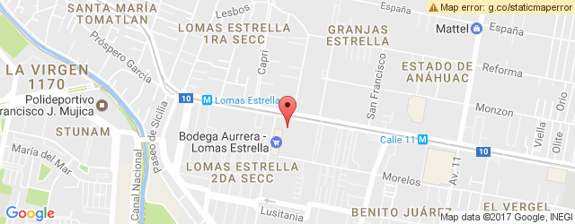 Mapa de ubicación de VIPS, LOMAS ESTRELLA