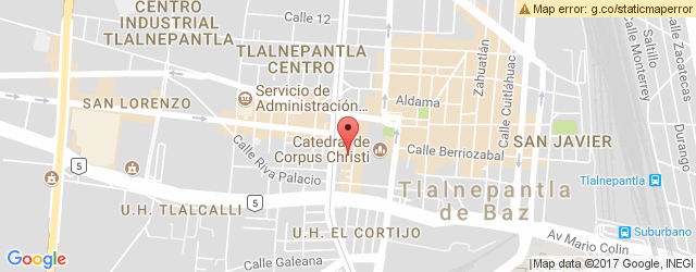 Mapa de ubicación de VIPS, VALLARTA TLALNEPANTLA