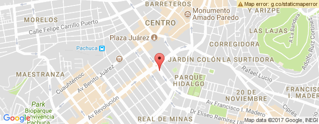 Mapa de ubicación de VIPS, MADERO