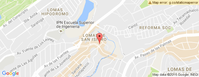 Mapa de ubicación de VIPS, TECAMACHALCO