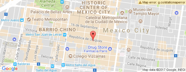 Mapa de ubicación de VIPS, URUGUAY
