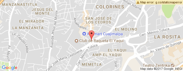 Mapa de ubicación de VIPS, CUAJIMALPA