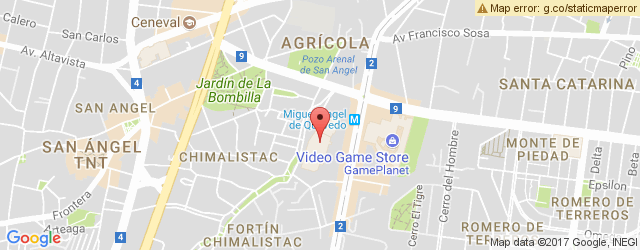 Mapa de ubicación de VIPS, MIGUEL ÁNGEL DE QUEVEDO