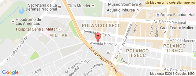 Mapa de ubicación de ANTONIO'S, POLANCO