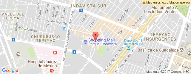 Mapa de ubicación de SUSHI ITTO, PARQUE LINDAVISTA
