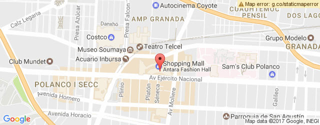 Mapa de ubicación de SUSHI ITTO, ANTARA POLANCO