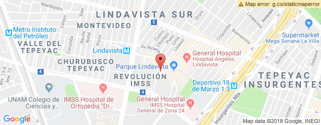 Mapa de ubicación de EL BAJÍO, PARQUE LINDAVISTA