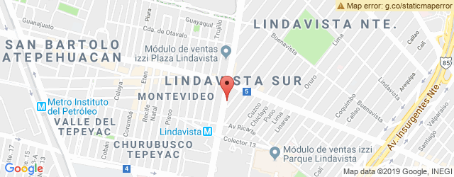 Mapa de ubicación de LYNIS, LINDAVISTA