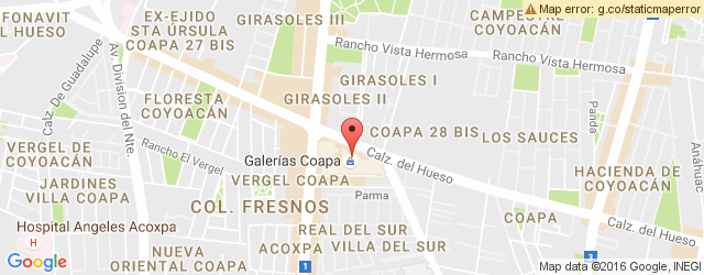 Mapa de ubicación de SUSHI ROLL, GALERÍAS COAPA
