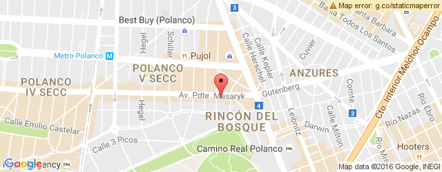 Mapa de ubicación de TONY ROMA'S, POLANCO
